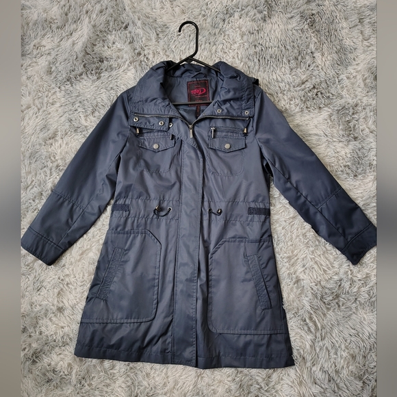 Yoki Jackets & Blazers - *Like New* Yoki Women's Medium Blue Anorak Outerwear Jacket w/ Removable Hood